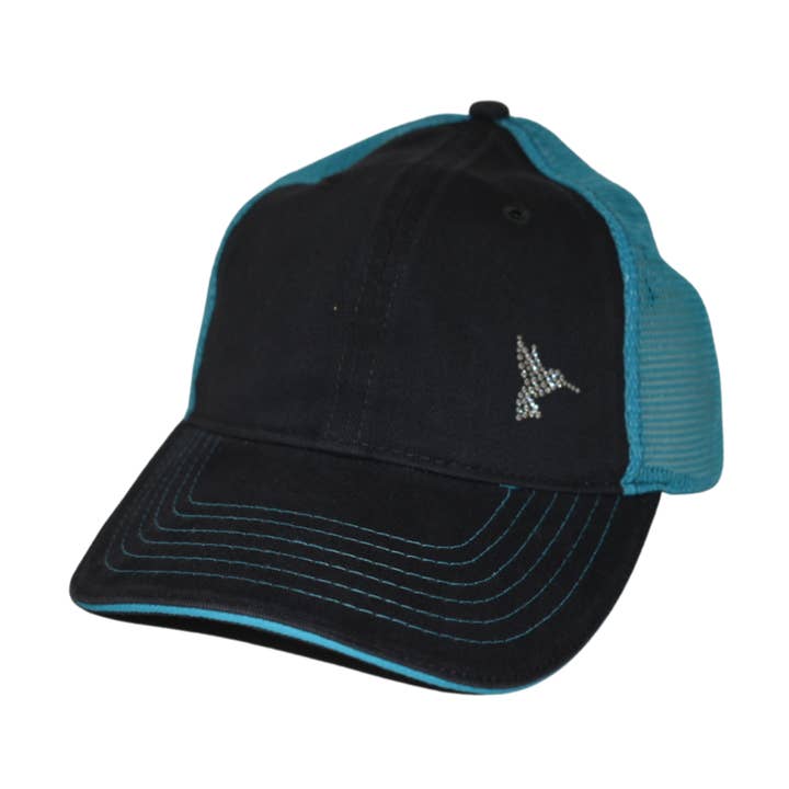 Maddie Trucker Cap - Hummingbird for wholesale by dolly mama designs, inc