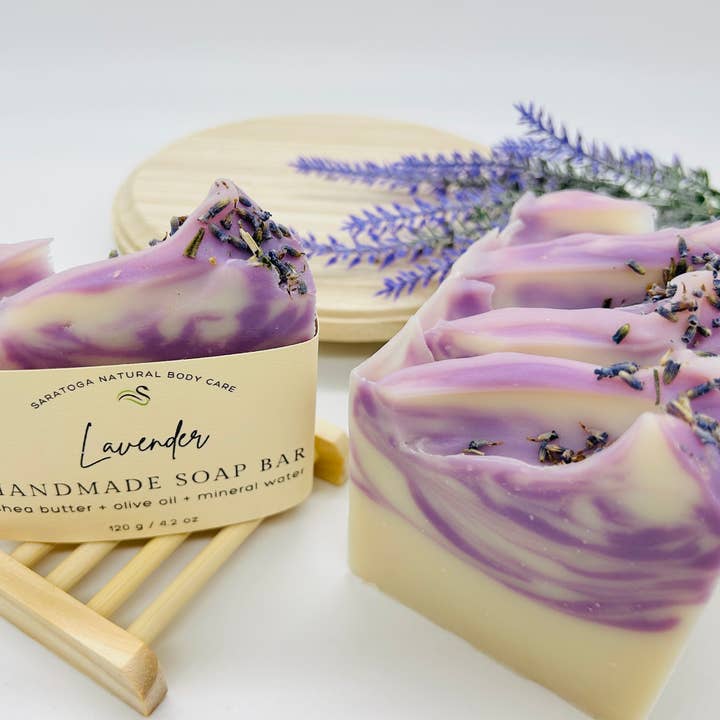 SARATOGA NATURAL BODY CARE LLC - Wholesale Bar Soap - Lavender Handmade Soap Bar VEGAN COLD PROCESS