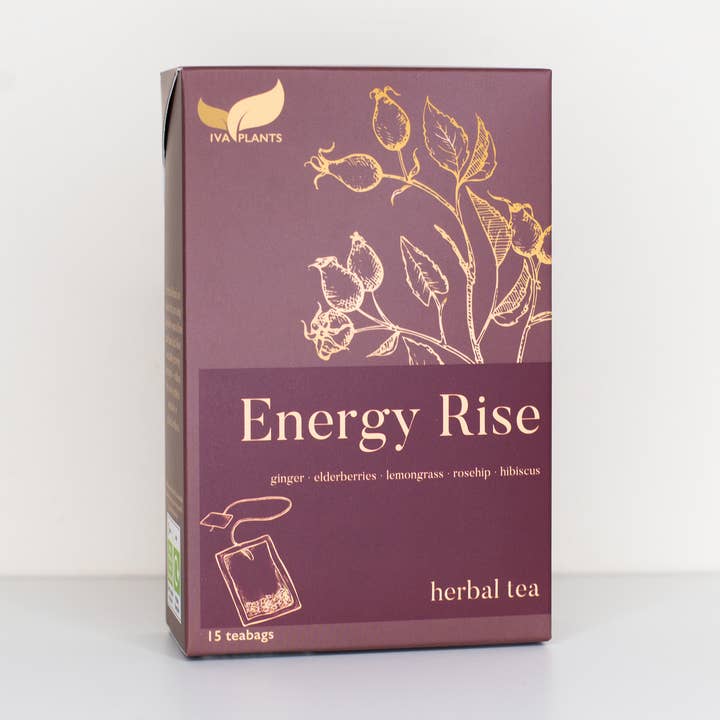 Energy Rise tea – Uplifting tea (Caffeine-Free) teabags for wholesale by IVA PLANTS