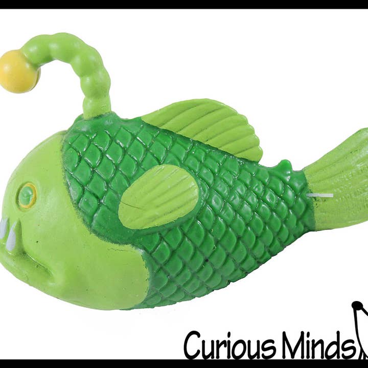 Curious Minds Toys - Vente Fidget/jouet anti-stress – enfant - 1 jouet sensoriel Angler Fish Crunchy Stretchy Fidget4