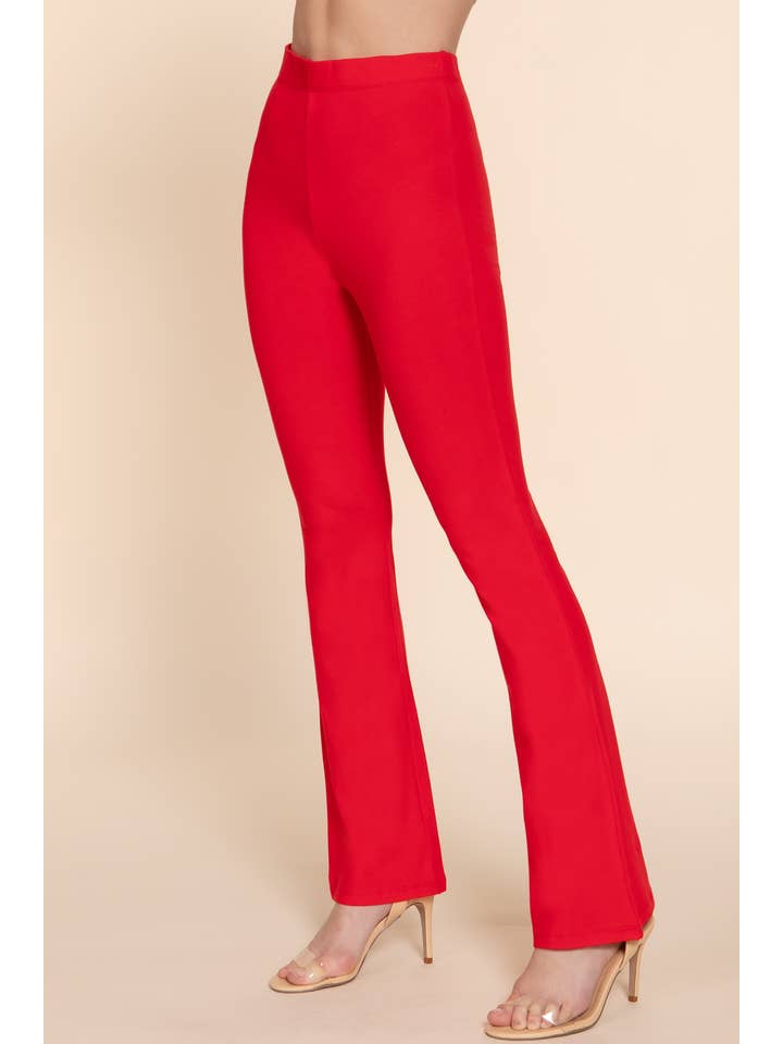 42POPS - Wholesale Athletic/Lounge Leggings - Women's - 0922 Elastic Waist Slim Flare Yoga Pants SI-241854