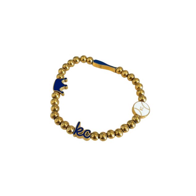 Kansas City Gold Beaded Bracelet - Crown Town for wholesale by EB and Co.