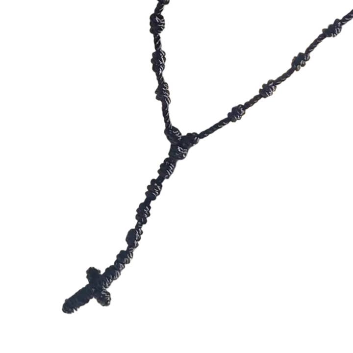 Rosary - Rope BLACK 18" for wholesale by Oremus Mercy