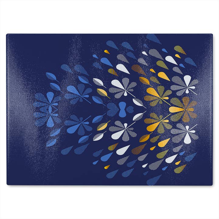 Glazen Snijplank met Herfstprint voor wholesale door Benjamin Tate Design