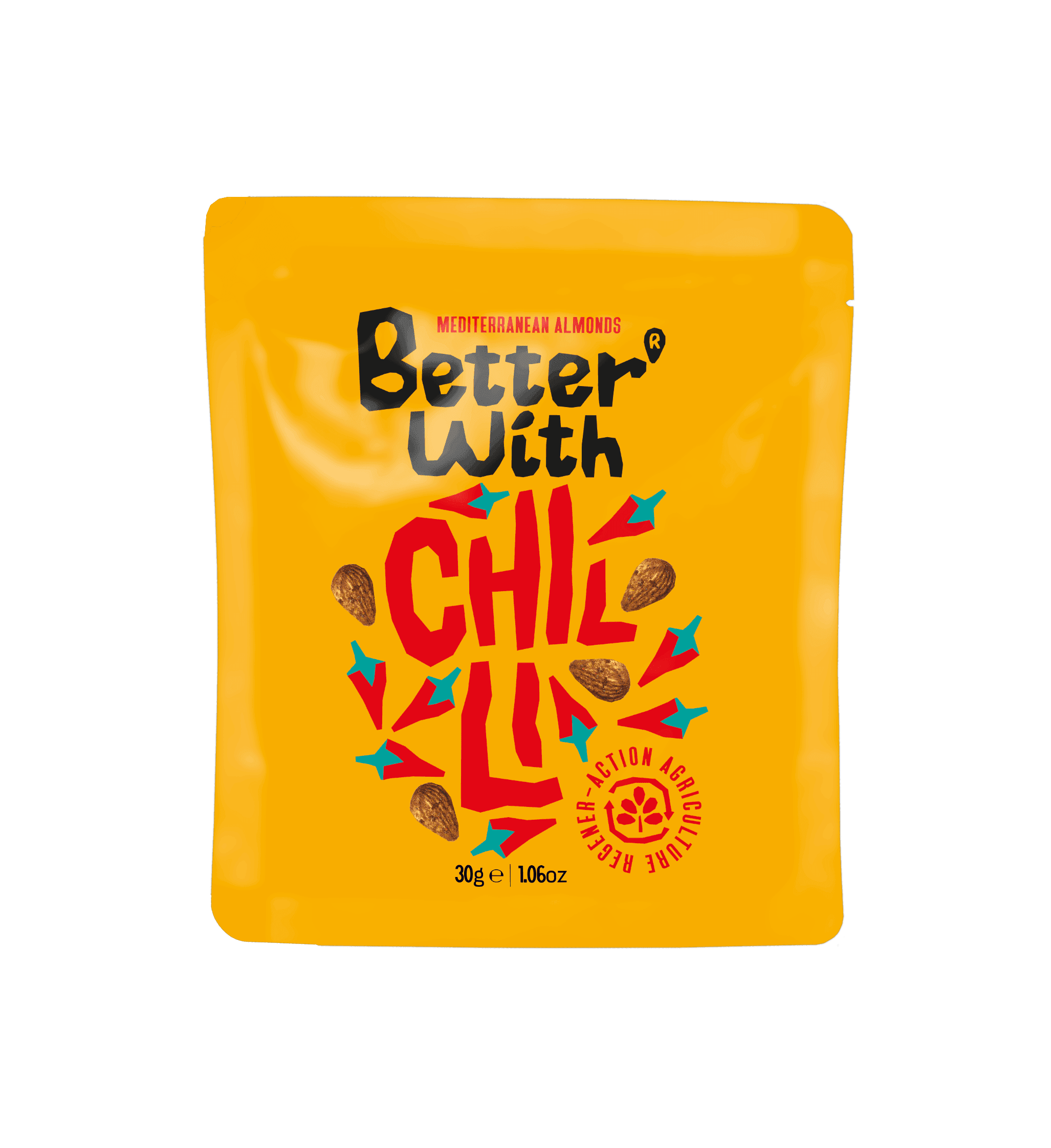 Better With Almonds - Venta al por mayor Frutos secos - Almendras con chili - 30 g0