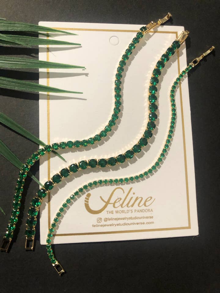 Pulsera de tenis Justina para venta al por mayor de Feline Jewelry Studio Universe