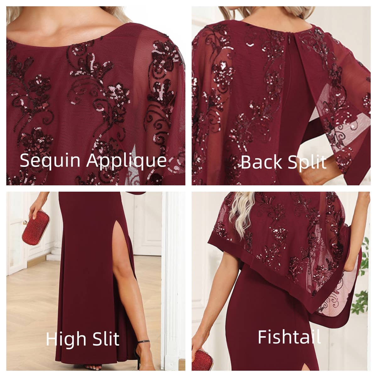 Ever-Pretty - Vendita all'ingrosso Abito da sera - Donna - Abito lungo con spacco laterale per madre delle damigelle17