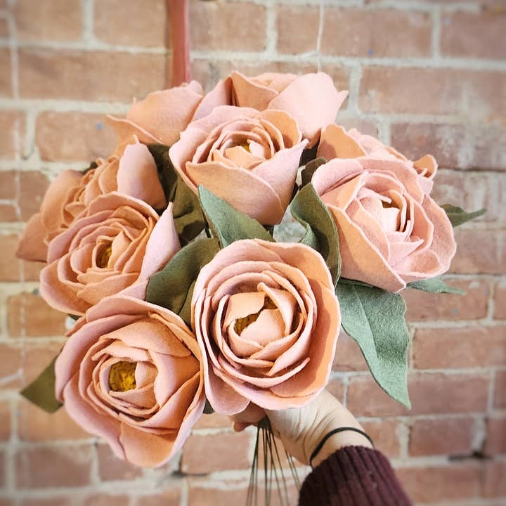 Madymae Felt Florals - Wholesale Artificial flowers - Felt Peony6