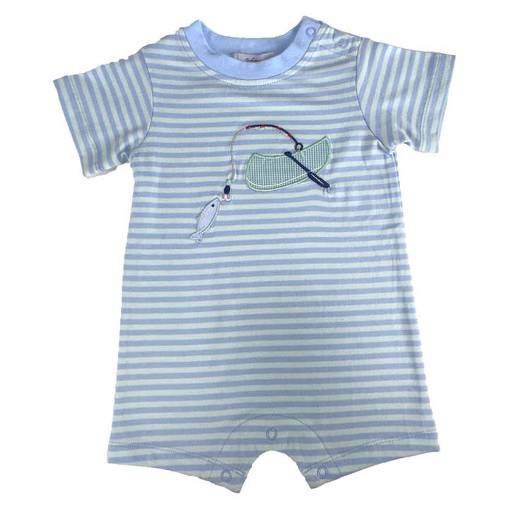 Fishing Boy's Romper for wholesale by Ishtex Textile Products, Inc.