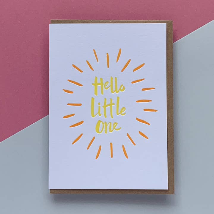Little Paper Soul - Wholesale Baby Card - Hello Little One, C6 Greeting Card