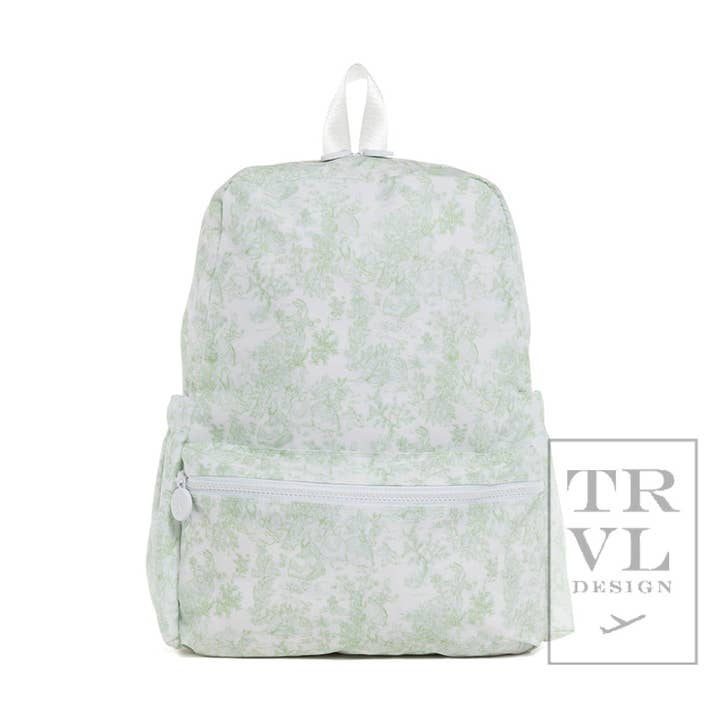 Backpacker - Backpack Bunny Toile Green for wholesale by TRVL Design