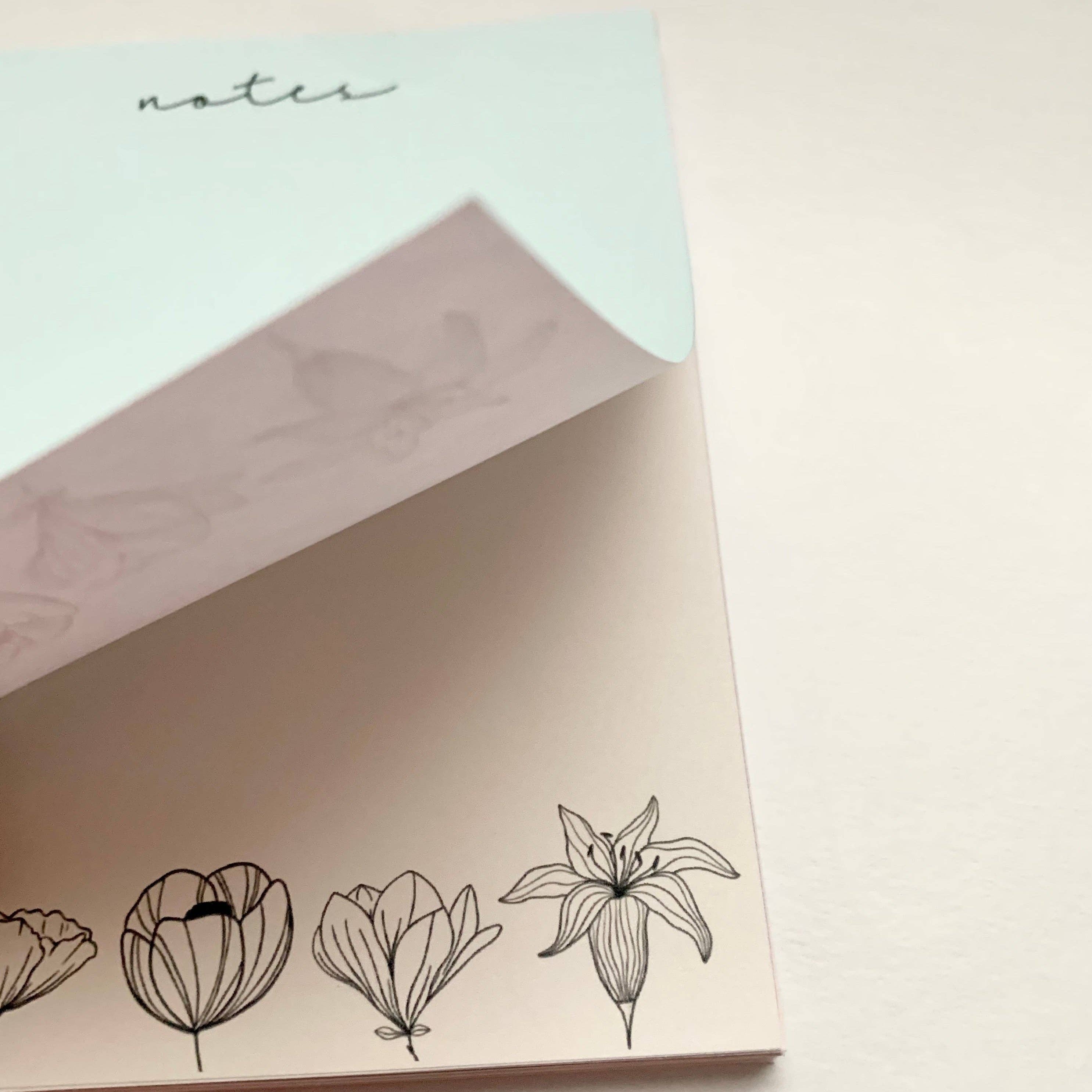 AMW the studio - Wholesale Notepad - 4 Color Flowers 4.25"x5.5" Notepad3