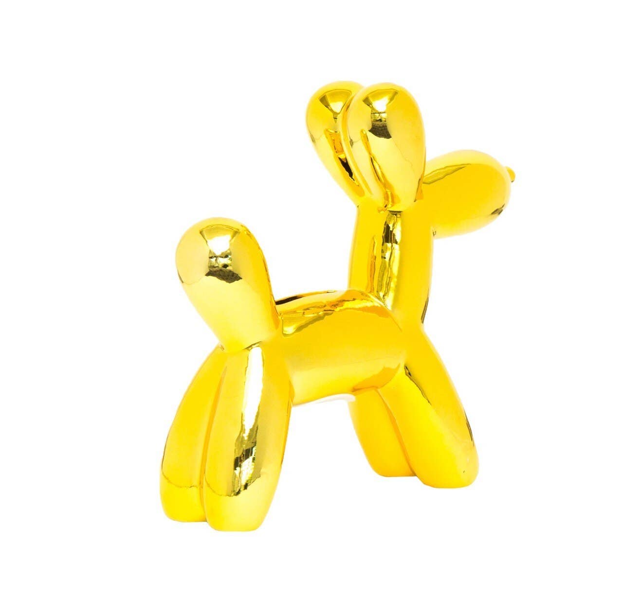 Interior Illusions Plus – wholesale Money/piggy bank – Bright Gold Mini Ceramic Dog Piggy Bank - 7.5" tall1