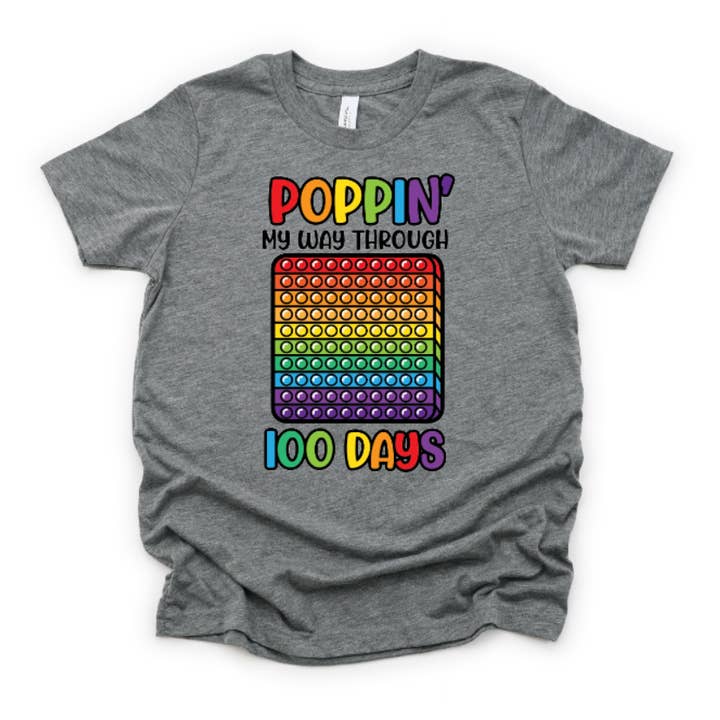 Poppin genom 100 dagar regnbåge ungdom grafisk Tshirt för wholesale av BB Subs and Screens