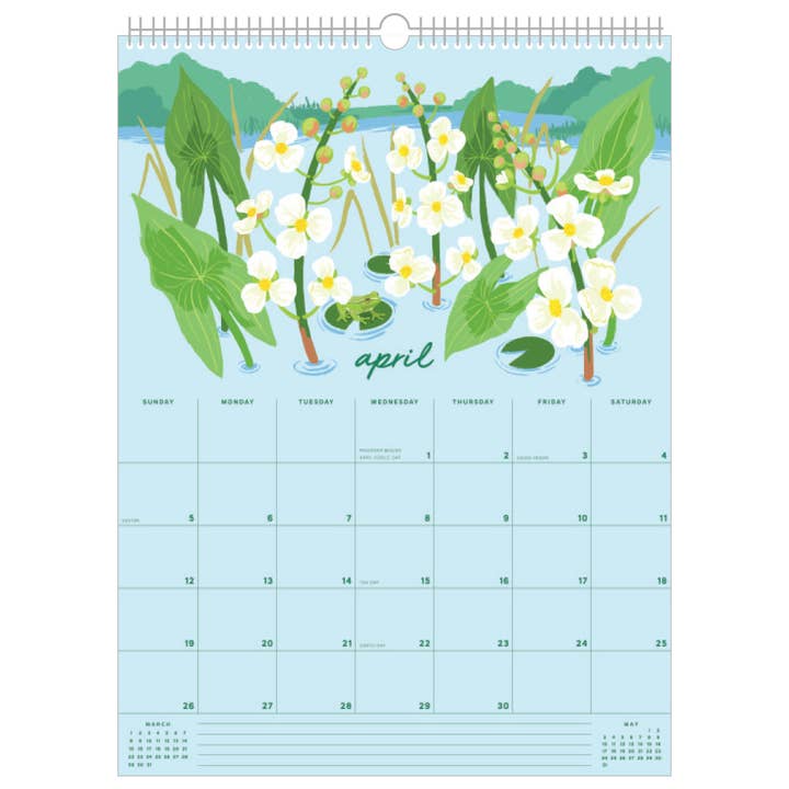 Smudge Ink - Wholesale Calendar - 2026 Wildflower Wall Calendar