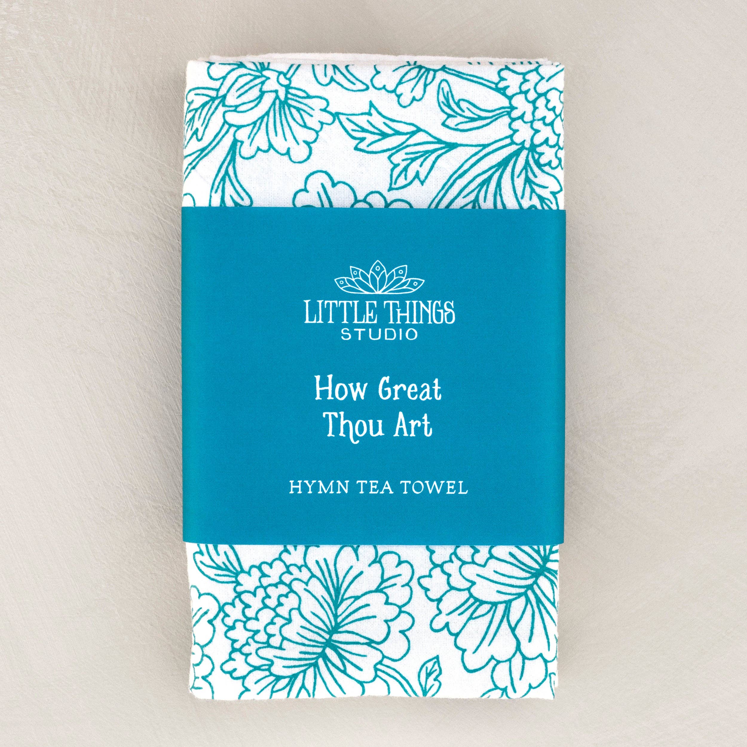 Little Things Studio - Wholesale Tea Towel - How Great Thou Art Hymn Tea Towel2