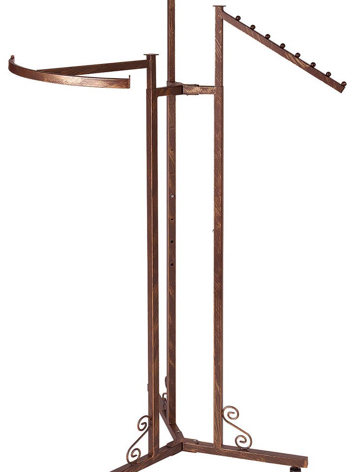 Boutique Cobblestone 3-Way Clothing Rack for wholesale by Store Supply Warehouse