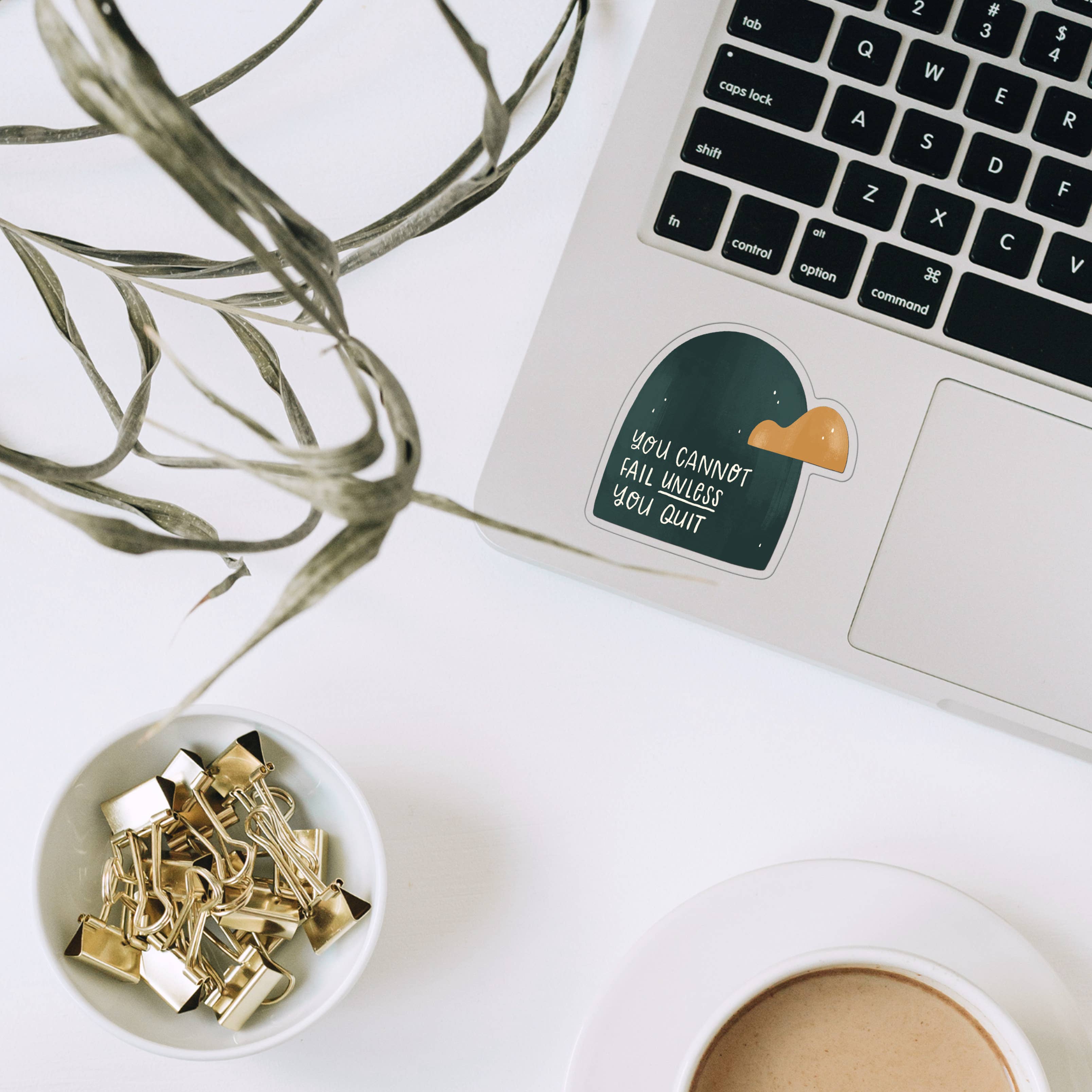 Occasionalish – Engroshandel Klistermærke – Du kan ikke mislykkes, medmindre du afslutter Clear Sticker2