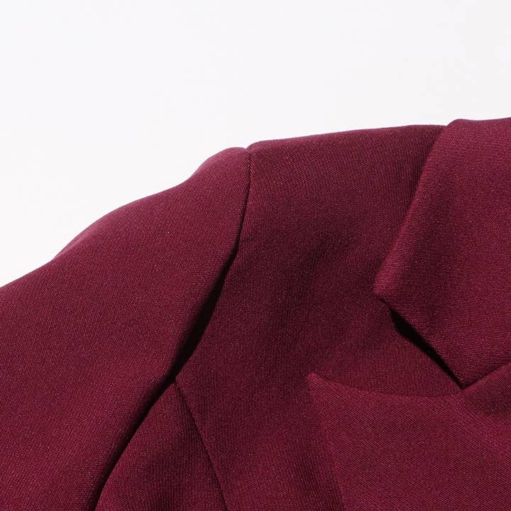 Productseeker - Wholesale Blazer - Women's - DR803Y Elegant Ruffle Hem Contrast Stitching Suit Dress9