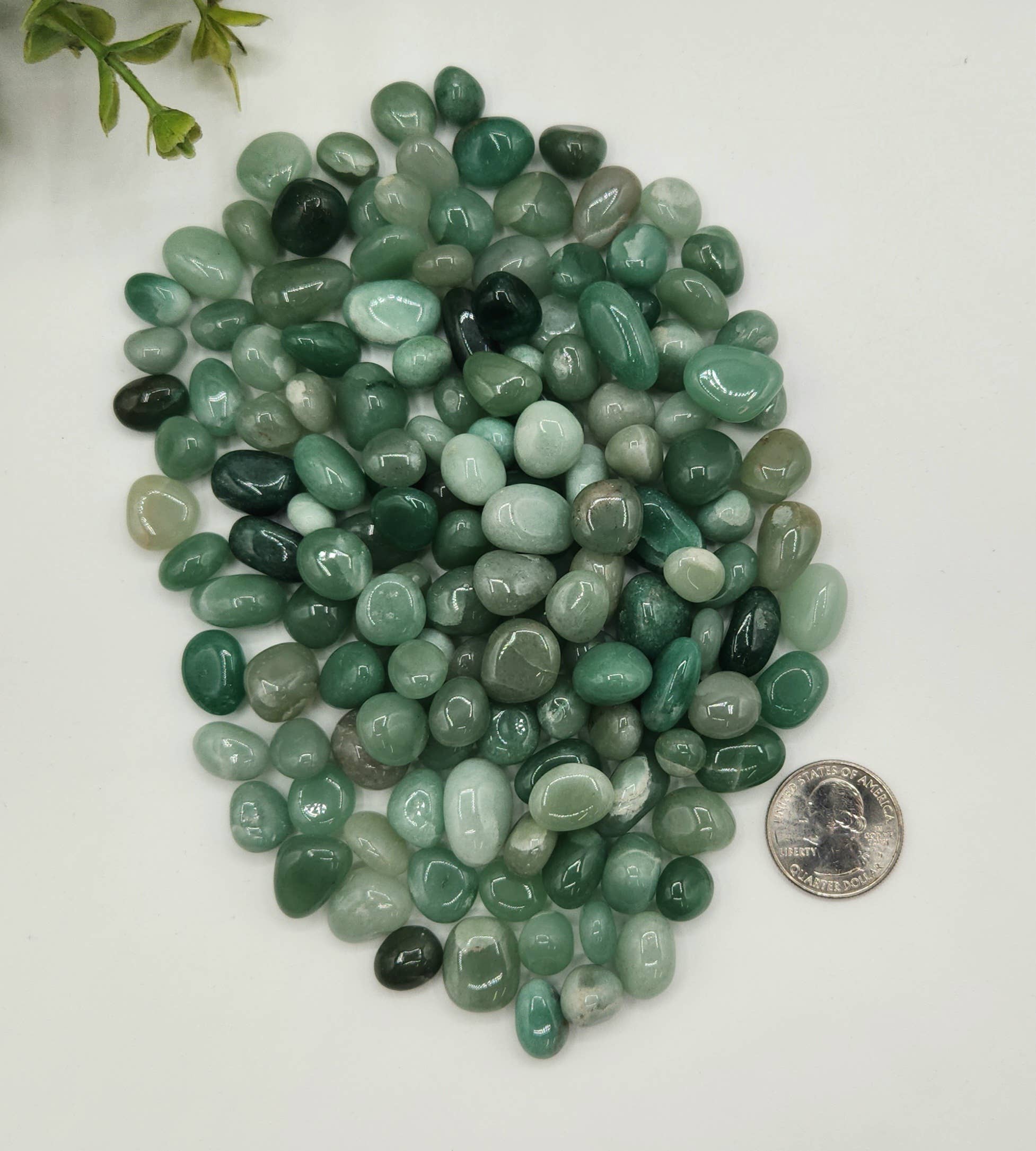 Meraki Gemstones – wholesale Spiritual stone/crystal – Green Aventurine Tumbled Gemstones 10-20mm (0.5kg/1.1 lbs.)4