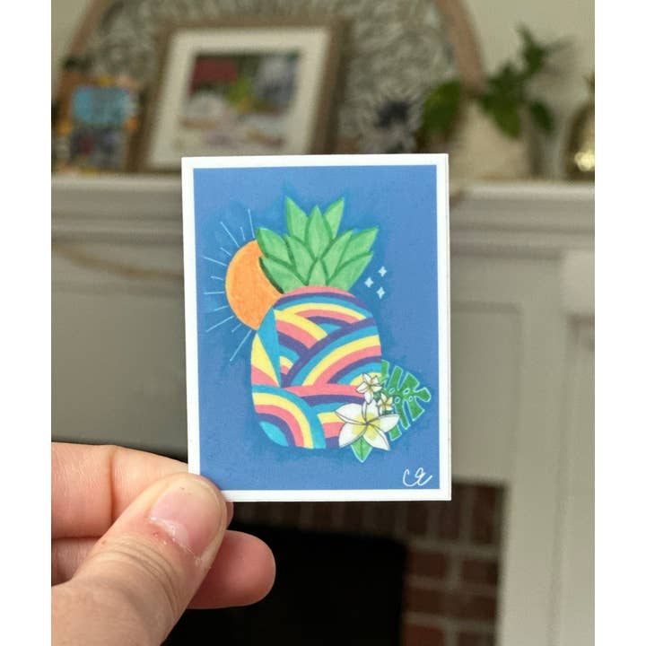 Catalina Eddie Design Co – wholesale Klistermärke – Målad ananas
