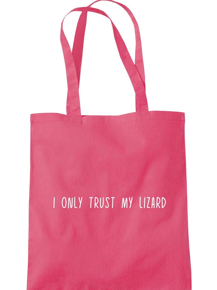 Sac fourre-tout I Only Trust My Lizard S1447 pour la vente par Illustrated Identity