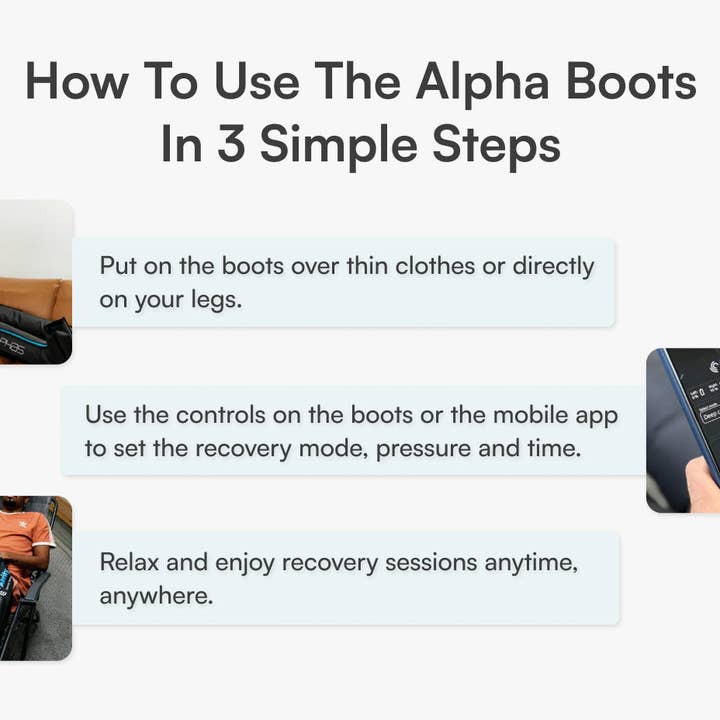 Endurance Lab - Wholesale Fitness Equipment - Wireless Alphas Compression Boots – Portable Air Compression Recovery by Aerify5