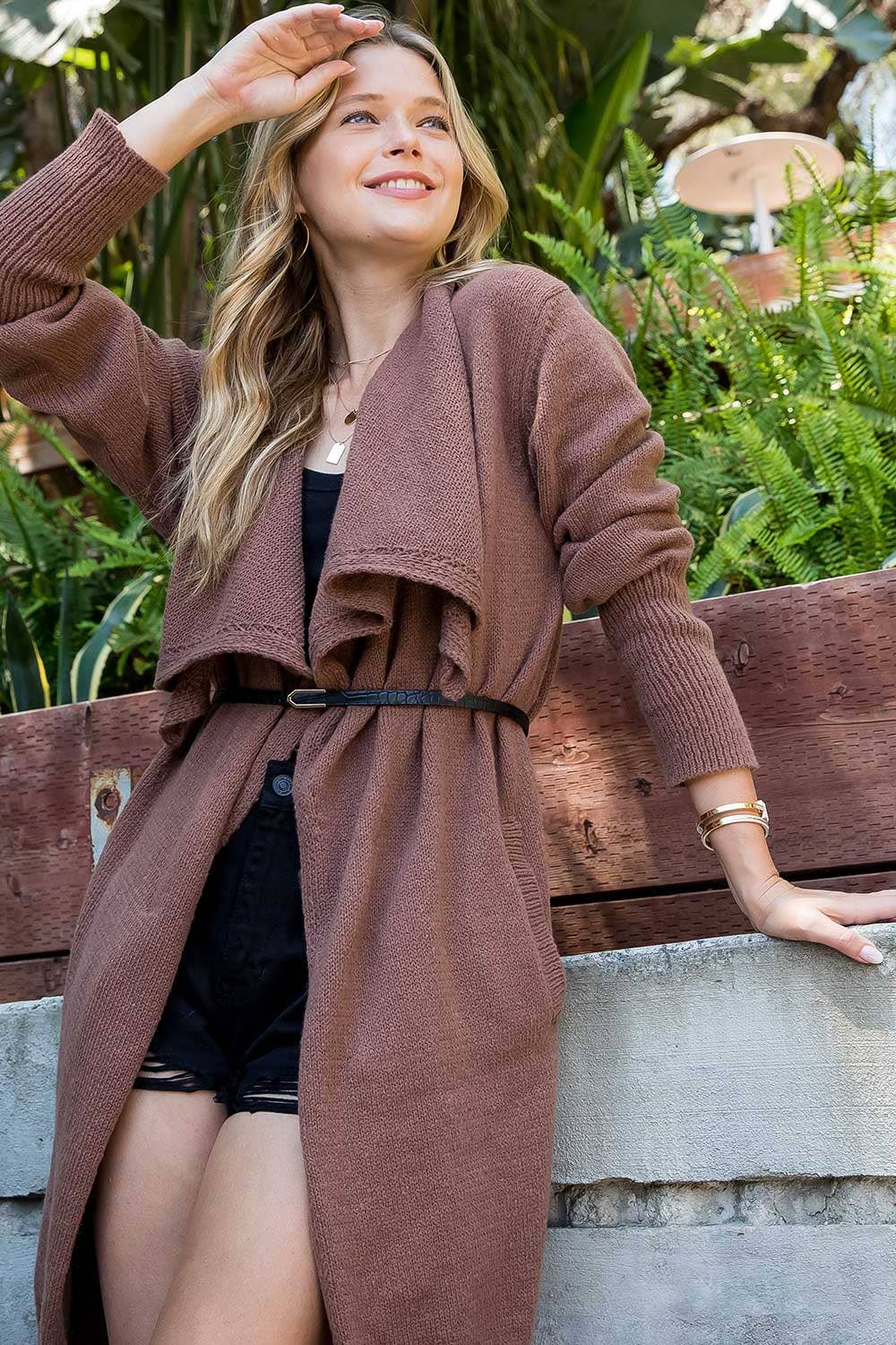 Sweet Lovely by Jen – Engroshandel Cardigan - Dame – BLØD STRIKTRØJE MED ÅBEN FRONT LANG CARDIGAN14