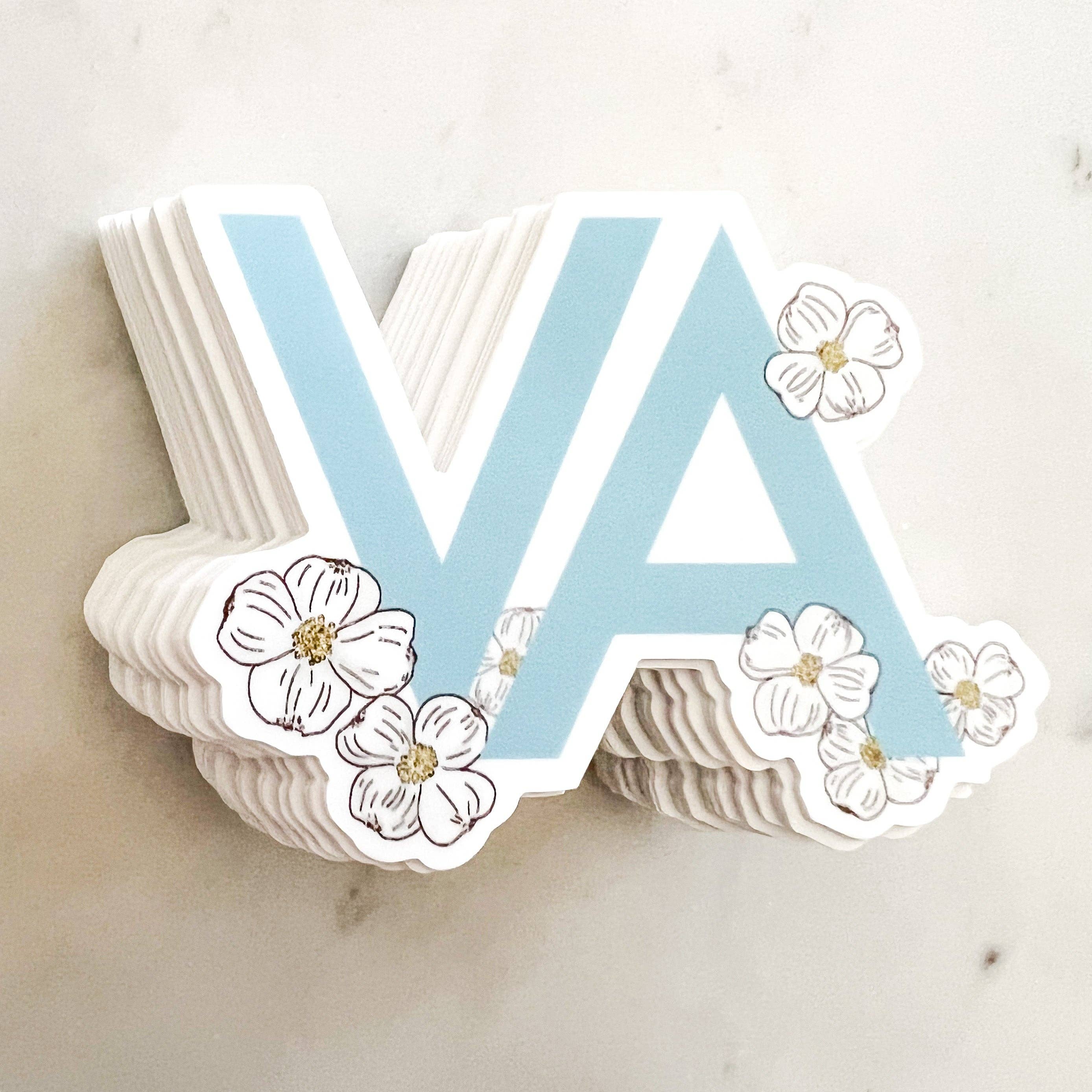 Thirteenwinks - Wholesale Sticker - VA Virginia dogwood sticker - State Flower1