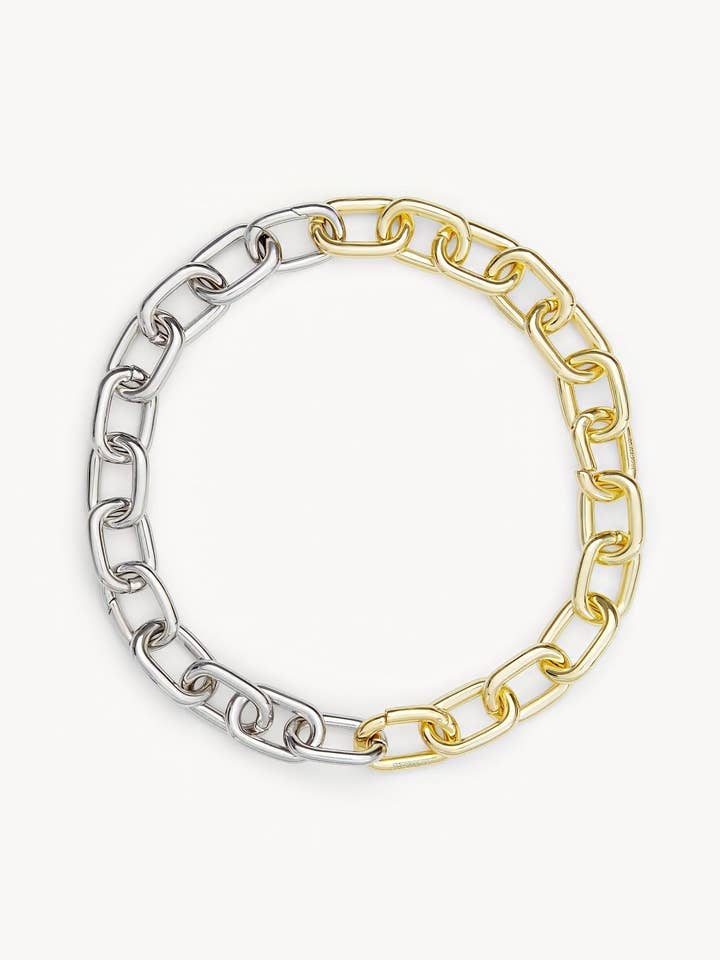 Utbytbara länk halsband i guld och silver Split för wholesale av MACHETE
