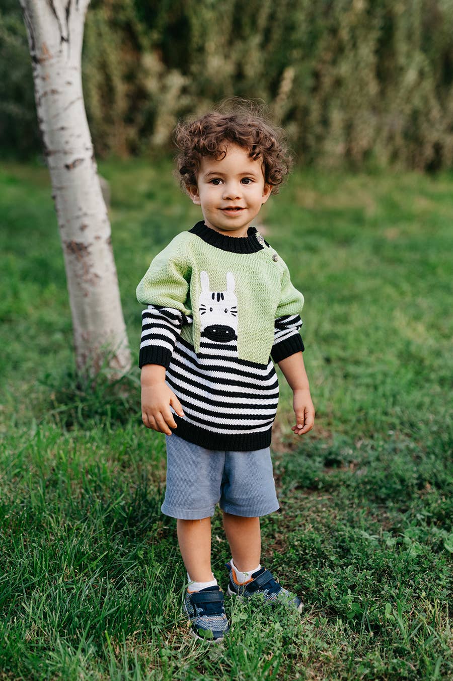 Melange Collection – wholesale Knitted jumper – Kids – Zebra Sweater1
