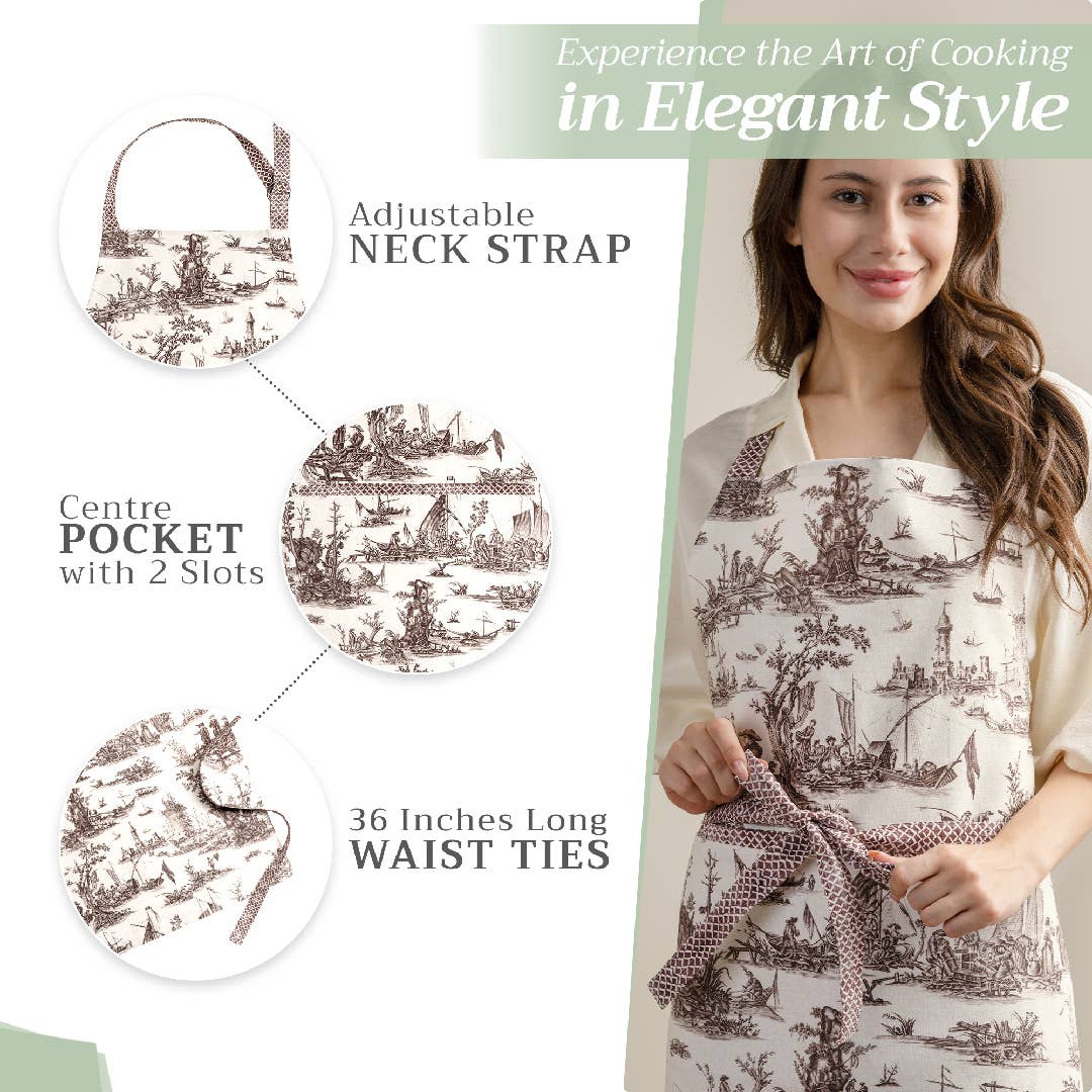 Maison d'Hermine - Design in Every Thread - Wholesale Apron - Apron 100% Cotton - Everyday Cooking - Calais - Charcoal4