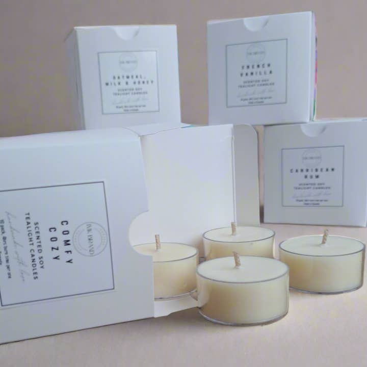 Natural Coconut Soy TEALIGHT Scented Candles 10 pack (40+ different scents) Handmade in Canada and other Purchase Wholesale scented tea lights. Free Returns & Net 60 Terms on Faire trending on Faire.