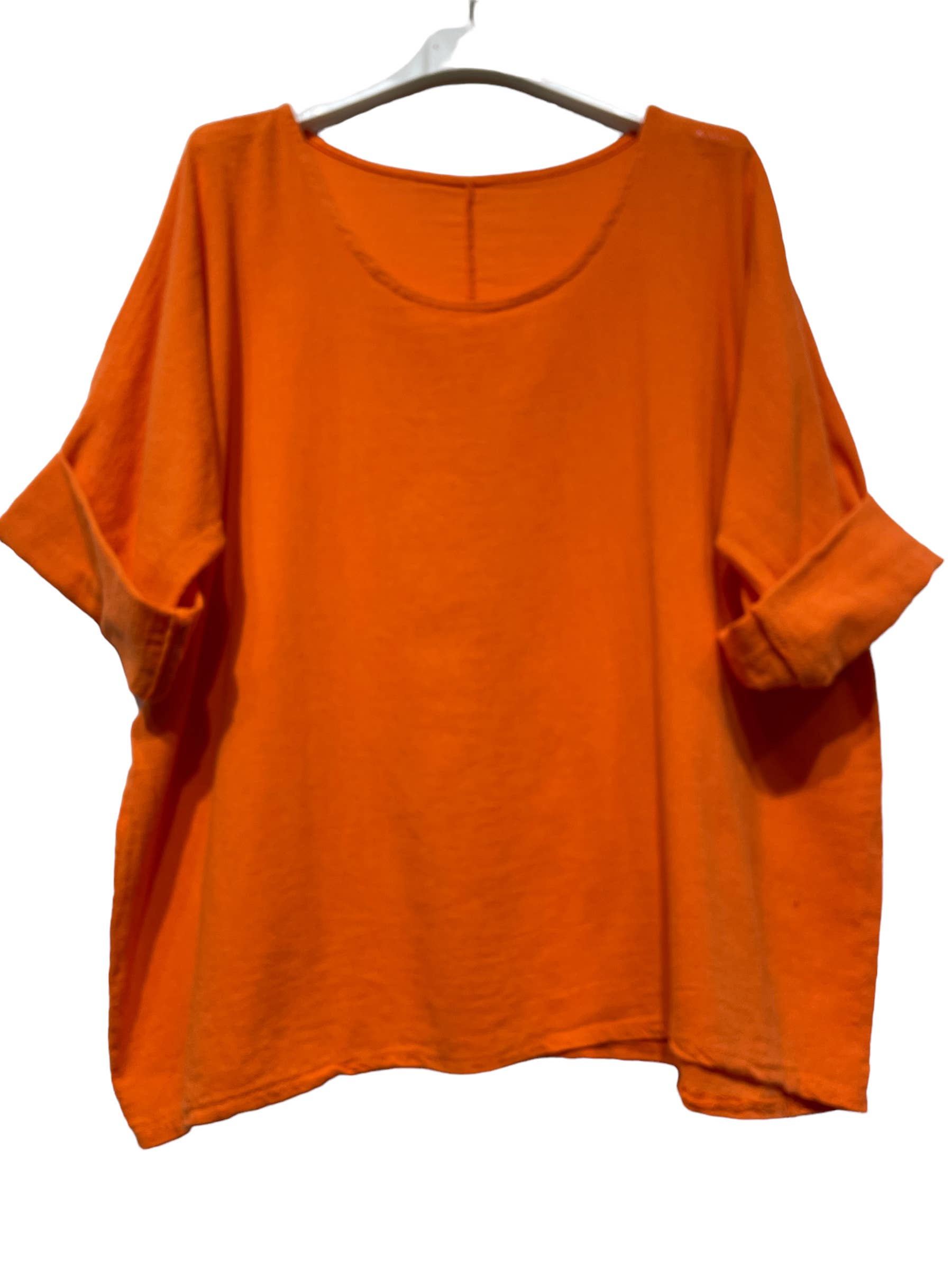 LINEN & COTTON HOUSE – Engroshandel T-shirt – til kvinder – Crop-top i bomuld og hør, bedst sælgende model 101153