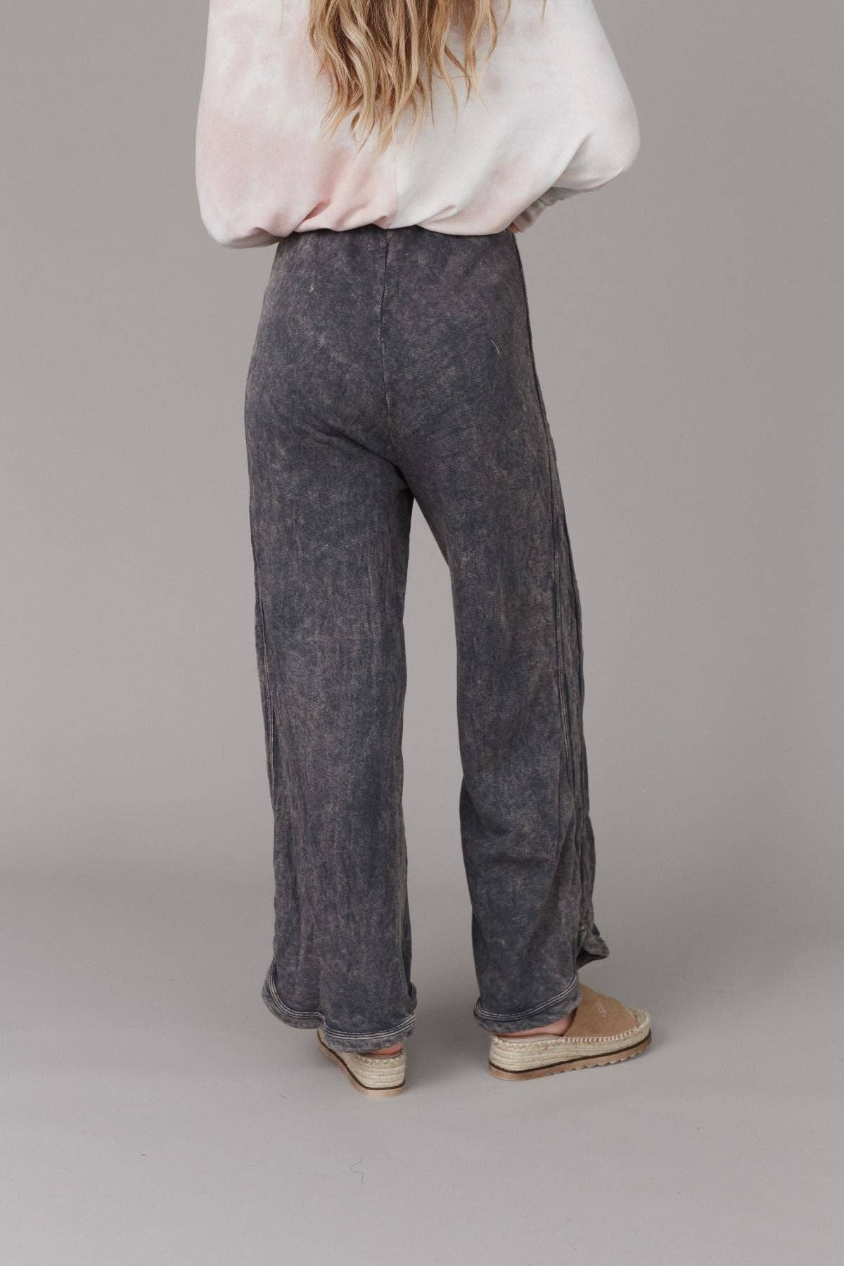 Three Bird Nest - Vente Pantalon – femme - Pantalon ample à jambes larges So Comfy - New Charcoal1