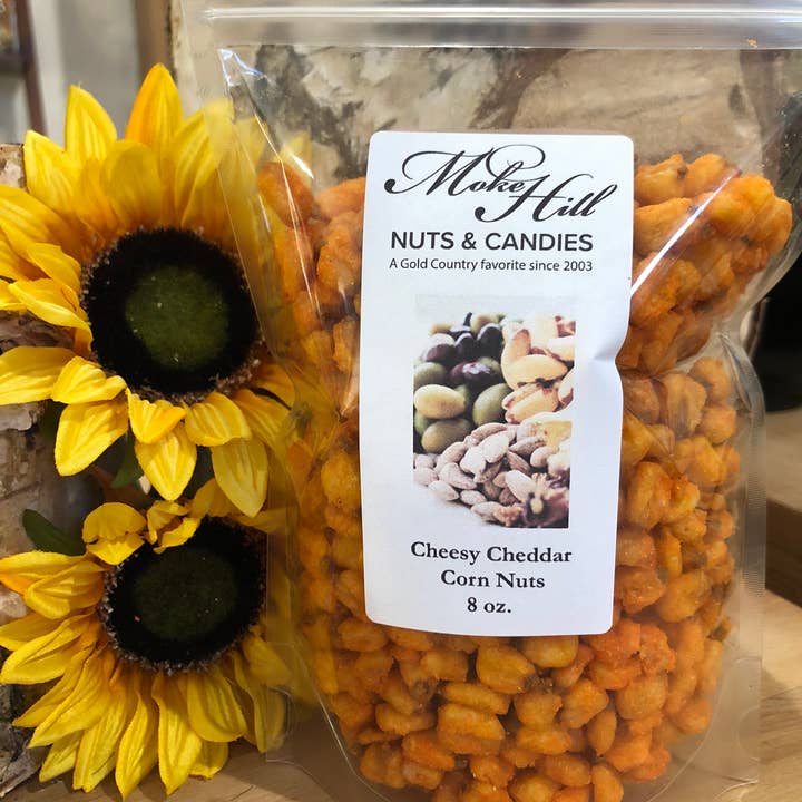 Moke Hill Nuts and Candies - Wholesale Puffed Snack - Cheesy Cheddar Corn Nuggets