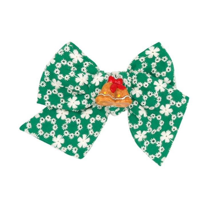 BLOOM CLIP: corona de ojales verdes para venta al por mayor de Baby Bling Bows