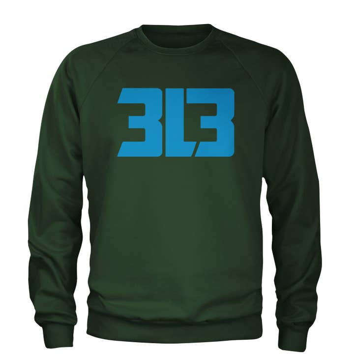 Expression Tees - Wholesale Graphic Sweatshirt - Unisex - 3L3 From The 313 Detroit Football Adult Crewneck Sweatshirt