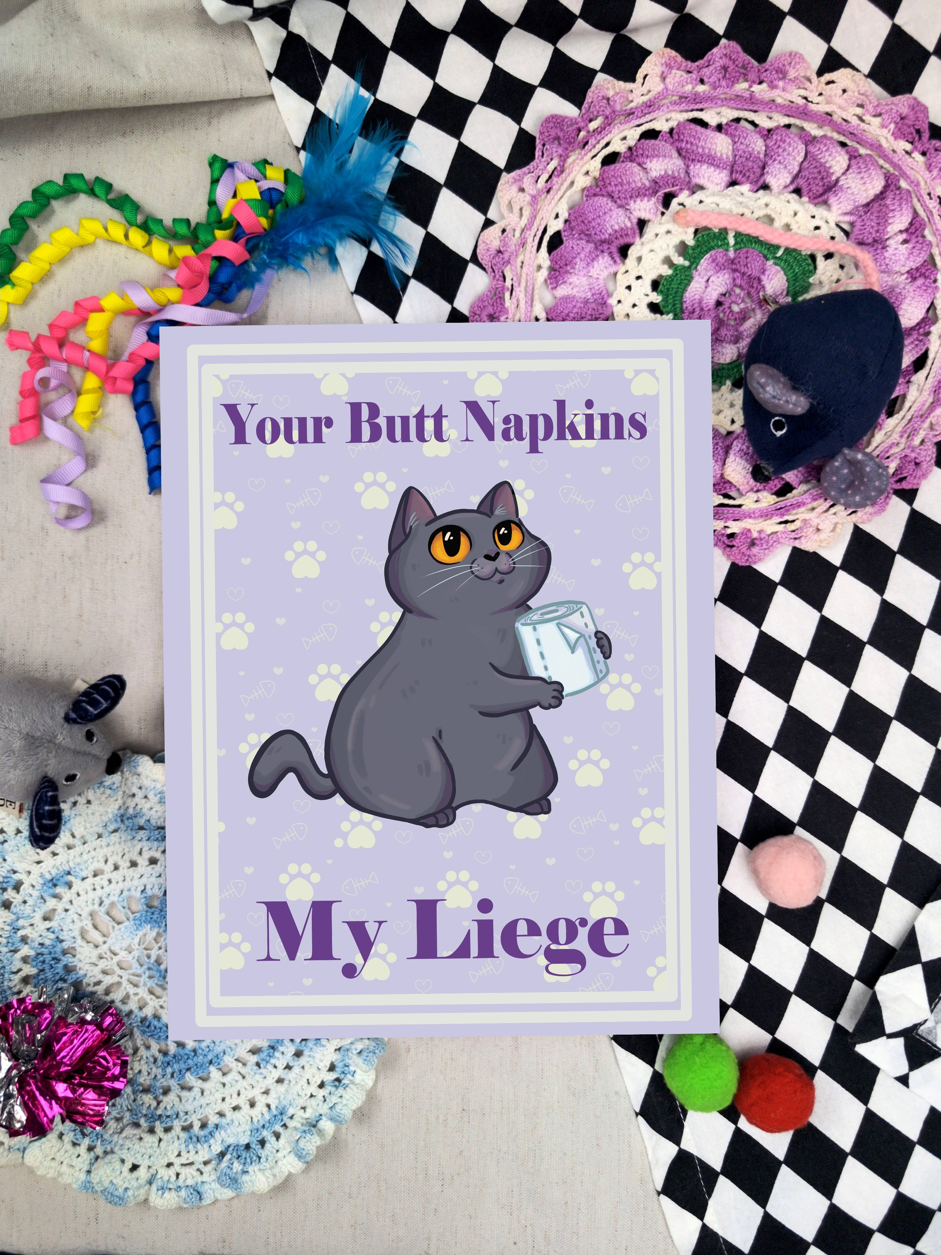 Kat the Goblin - Wholesale Art Print - Butt Napkins Cats - Print6