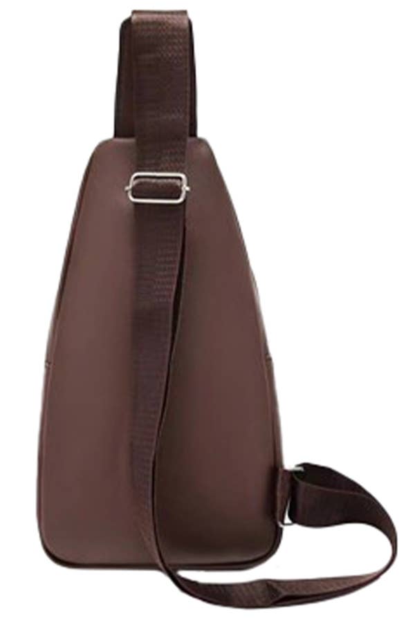 Cap Zone - Wholesale Crossbody Bag - Women's - Simplistic Triple Zippered Faux Leather Shoulder Sling Bag6