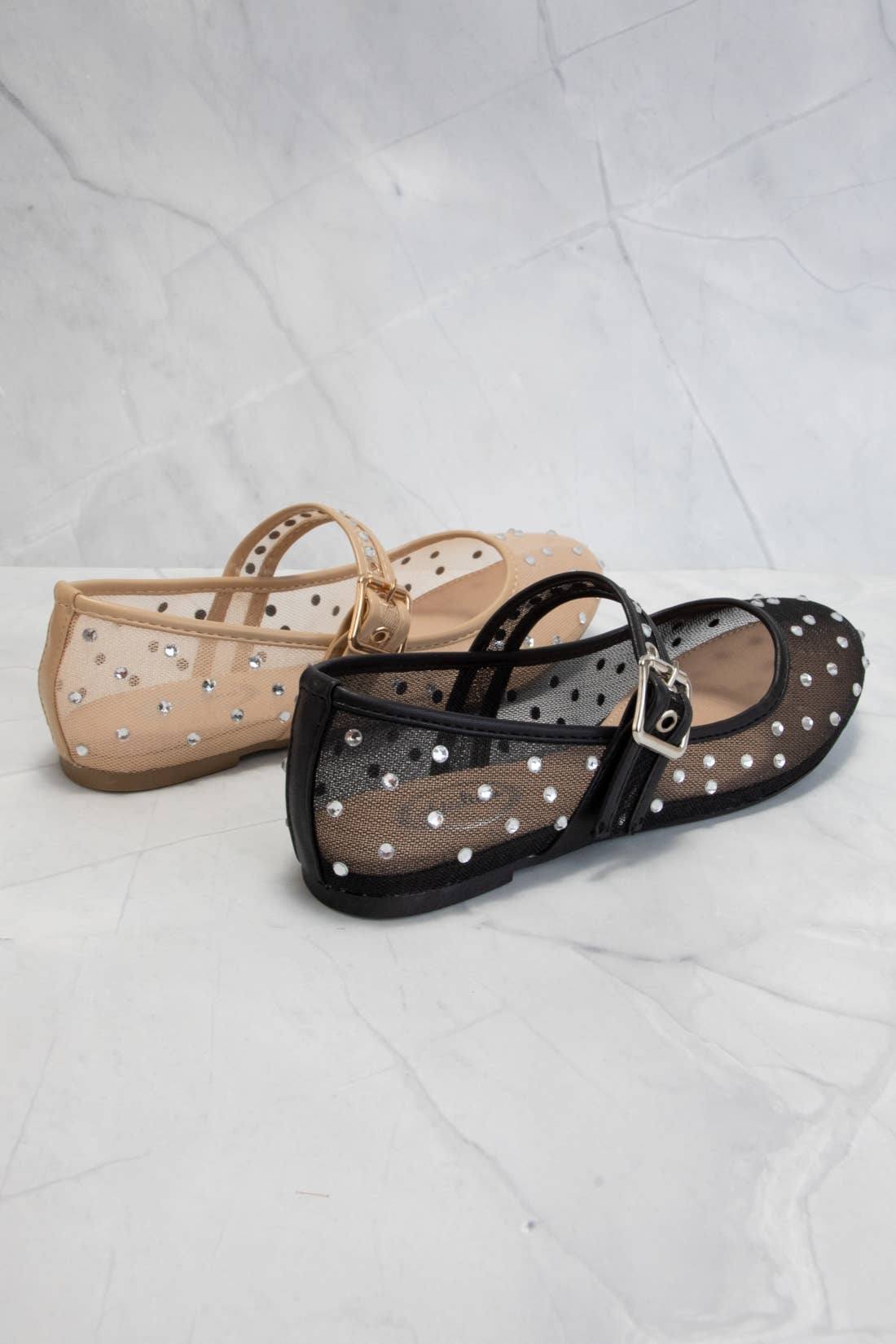 CCOCCI - Vendita all'ingrosso Ballerine - Donna - SF9868 BALLERINE MARY JANE IN RETE CON STRASS4