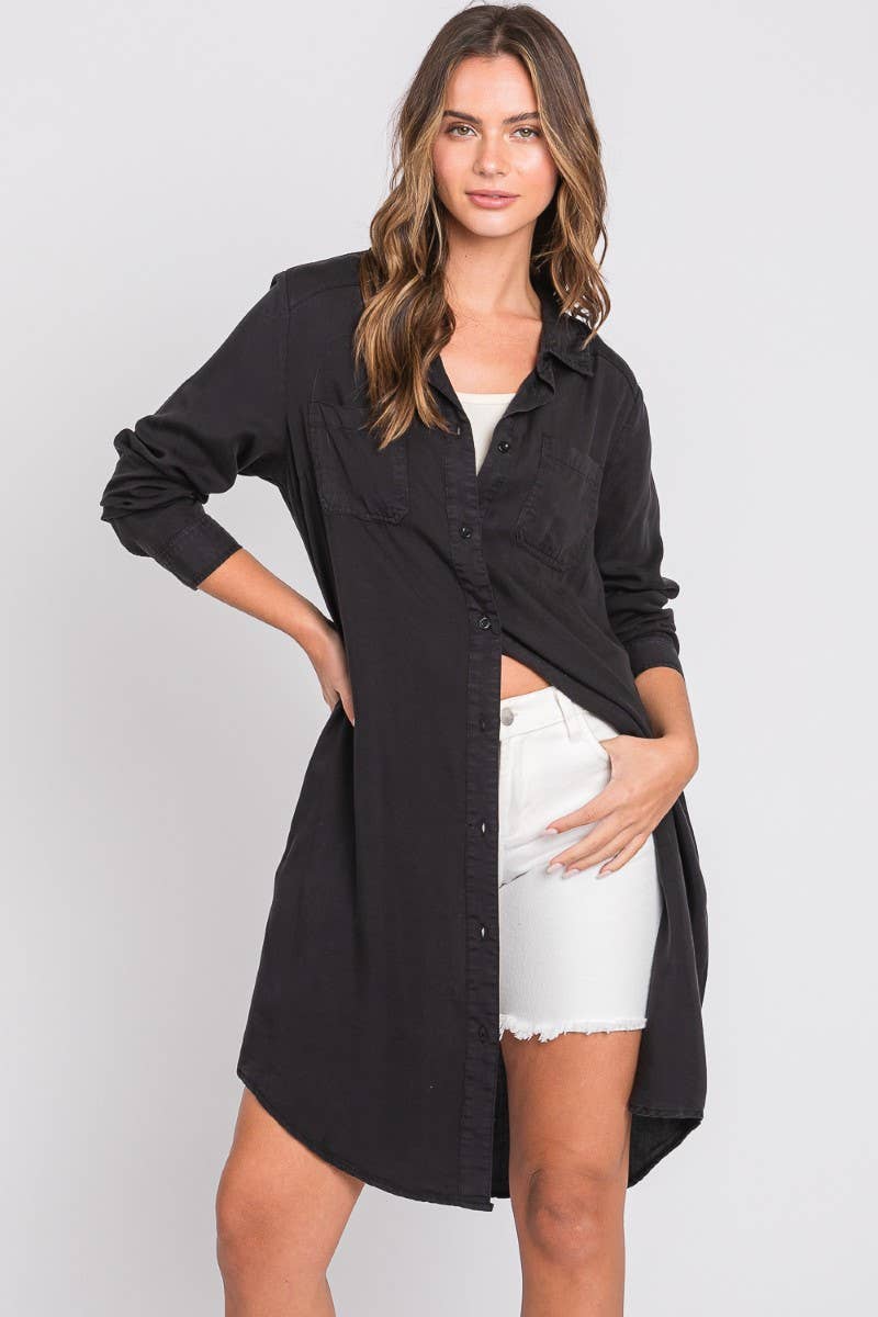 ZiA Apparel - Wholesale Dress - Women's - Washed Shirts Denim Dress 19