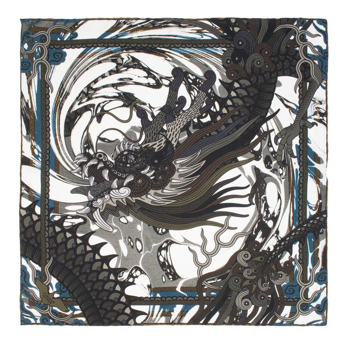 Furious Goose - Wholesale Scarf - Unisex - Dragon Scarf, Oriental Nix – Silk Scarves