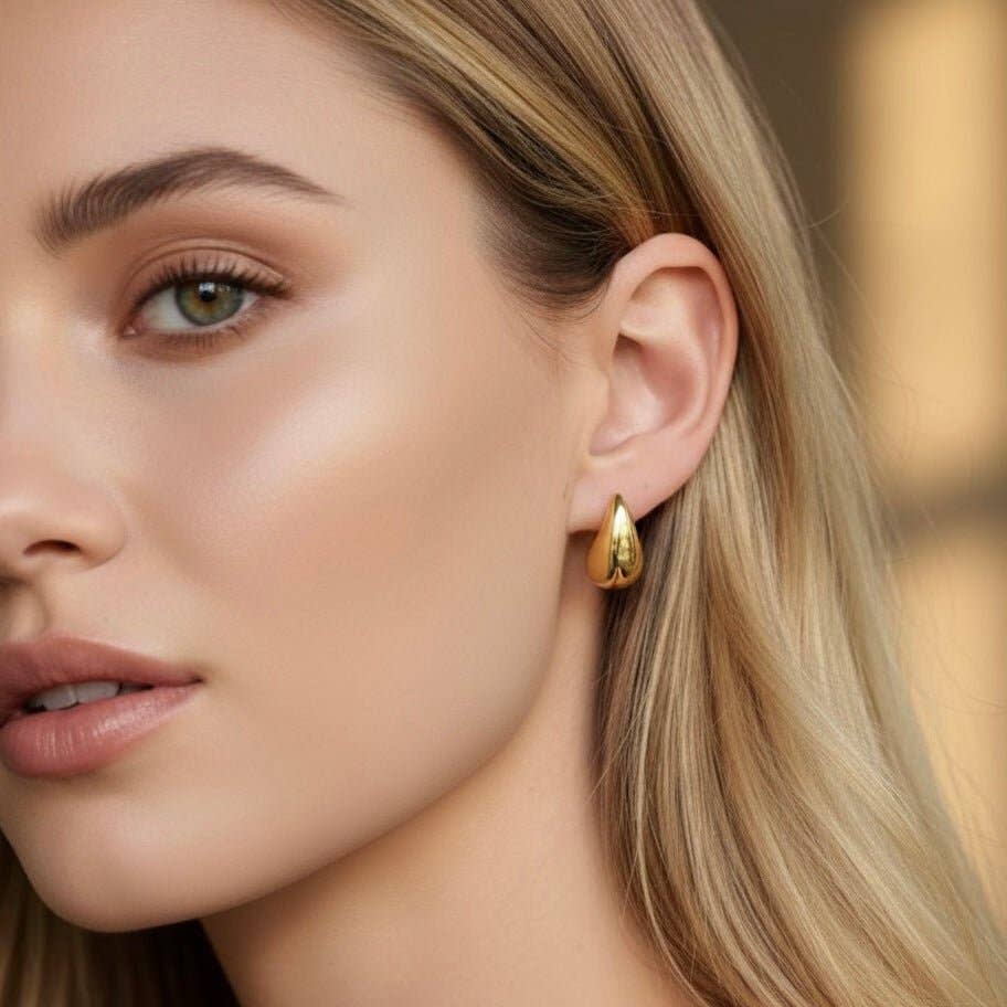 DUESTELLE ITALIA - Wholesale Hoop Earrings - Goccia Bold - Gold Earrings7