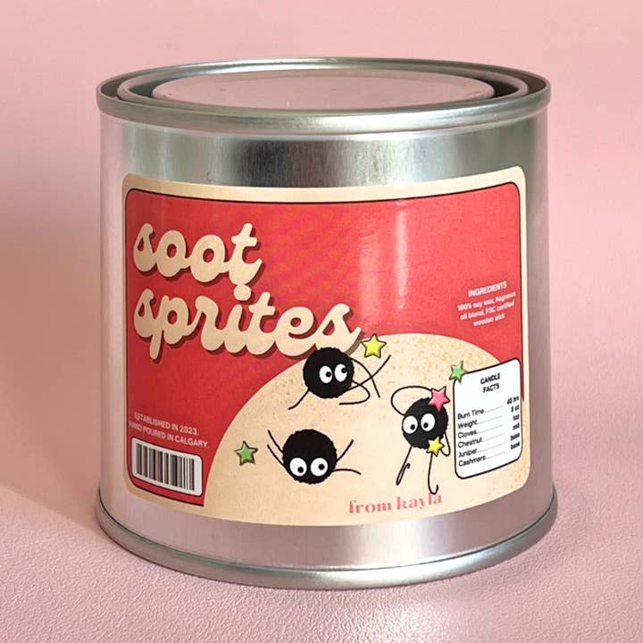 Soot Sprites (Campfire Scent)- 8 oz. Aluminum Tin Candle for wholesale by From Kayla