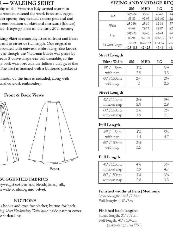 Folkwear - Wholesale Skirt - Women's - 209 Walking Skirt - Sewing Pattern10