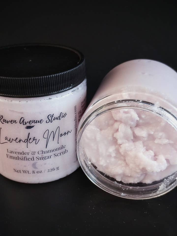 Lavender Moon Sugar Scrub / Emulsified Sugar Scrub for wholesale by Raven Avenue Studio