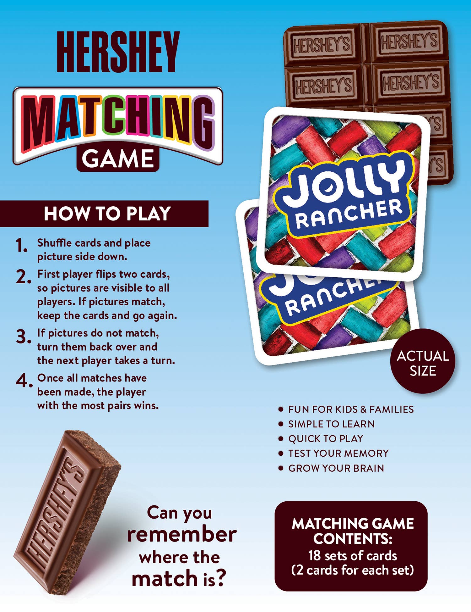 Masterpieces Puzzles - Wholesale Card Game - Hershey's Matching Game2