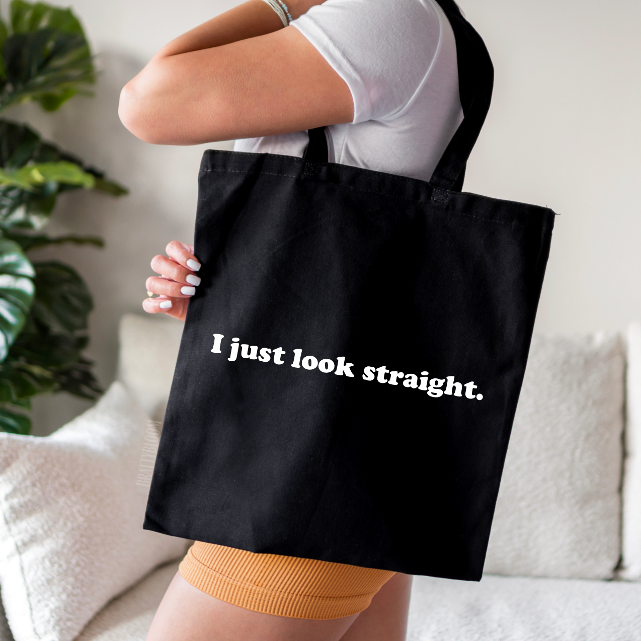 brattybloom - Vente Tote bag – femme - Sac fourre-tout I just look Straight | LGBTQ+ | Queer | Pride Month 0