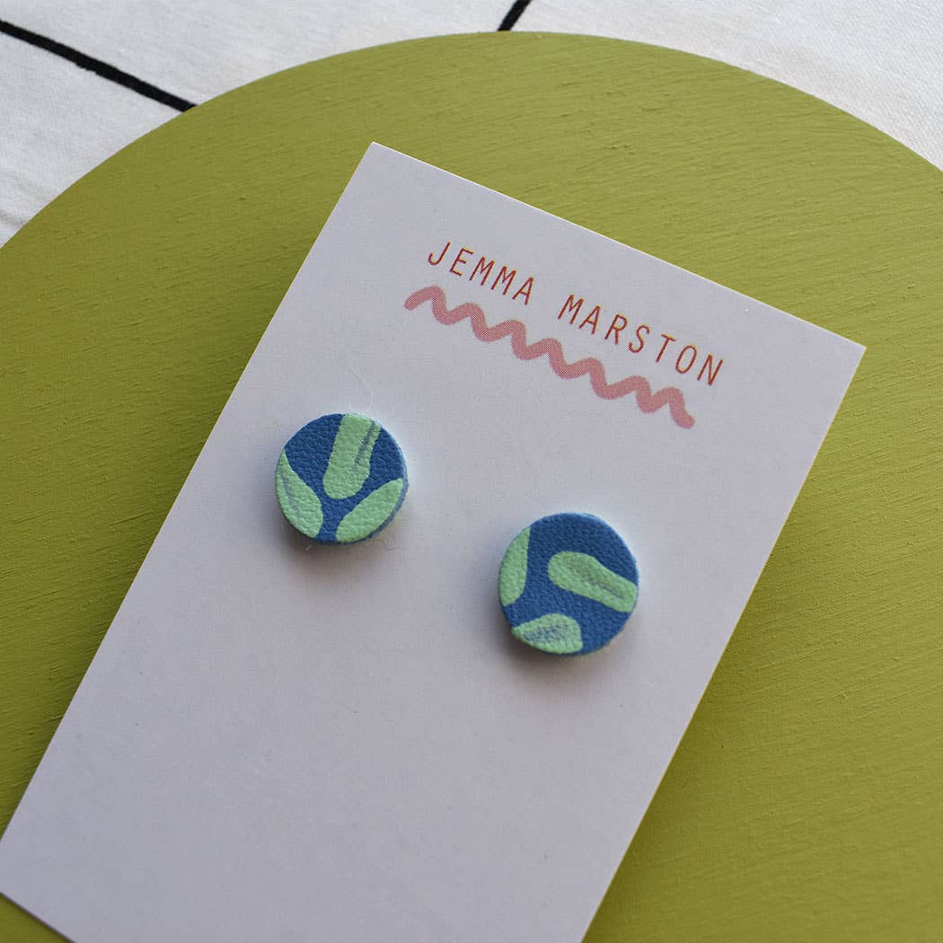 Jemma Marston - Wholesale Stud/Post Earrings - Colour Mini Leather Painted Stud Earrings7